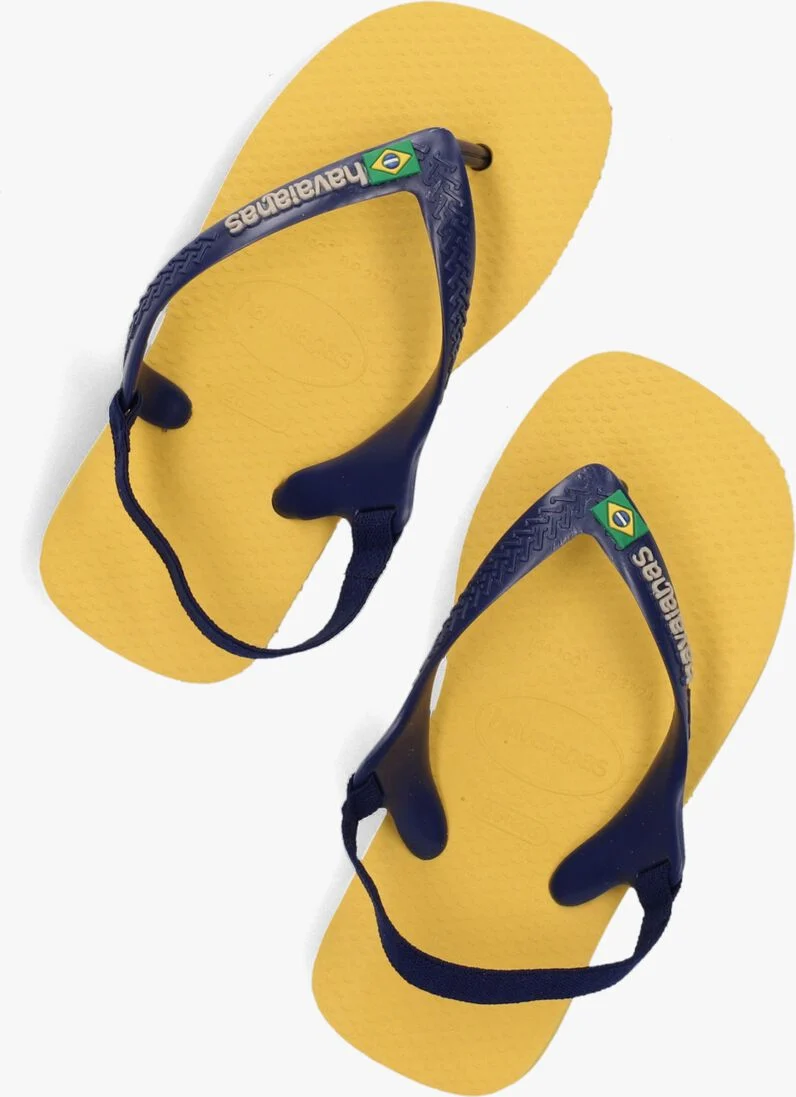 HAVAIANAS gele havaianas teenslippers baby brasil logo ii