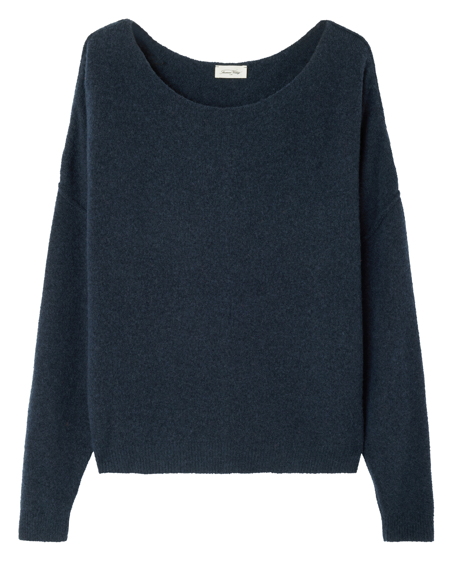 DAMSVILLE - Pull col bateau en laine mélangée | Bleu