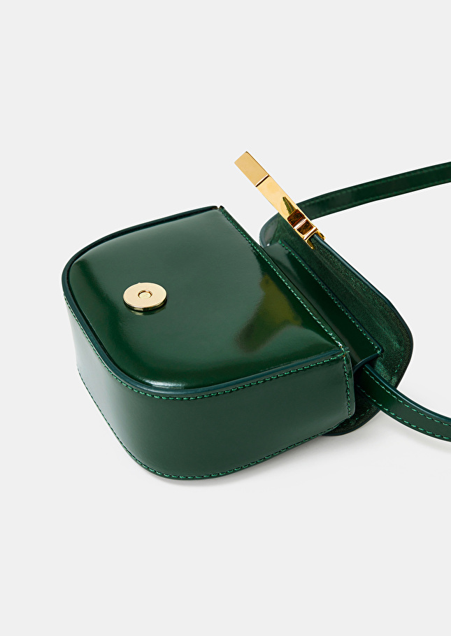 Sac 8 Bis minivert émeraude en cuir