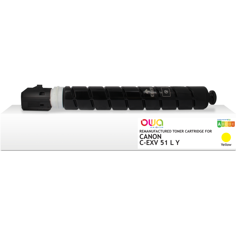 Toner remanufacturé OWA - standard - Jaune - pour CANON C-EXV 51 L Y, CANON C-EXV 51 L Y