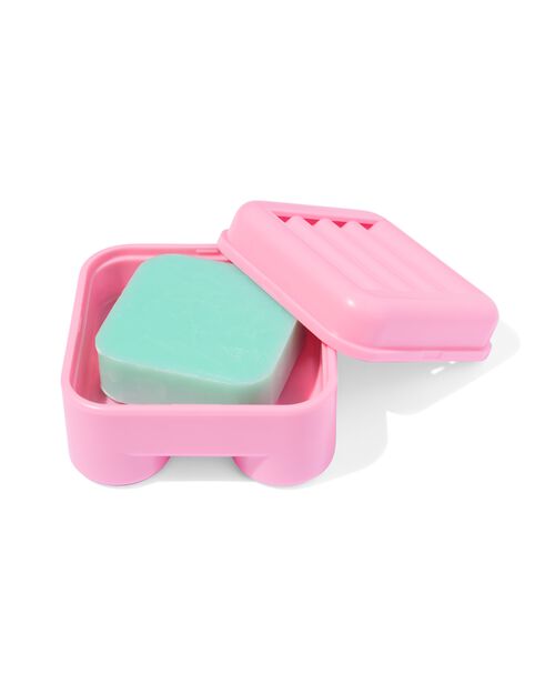 boîte à savon solide rose