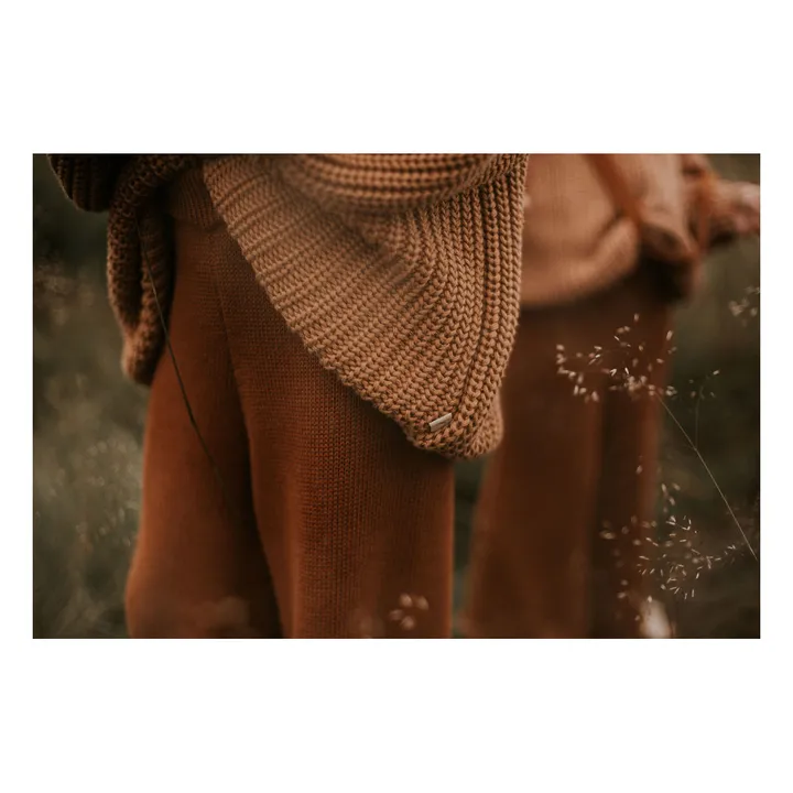 Yuki Pantalon Tricot Coton Bio | Marron