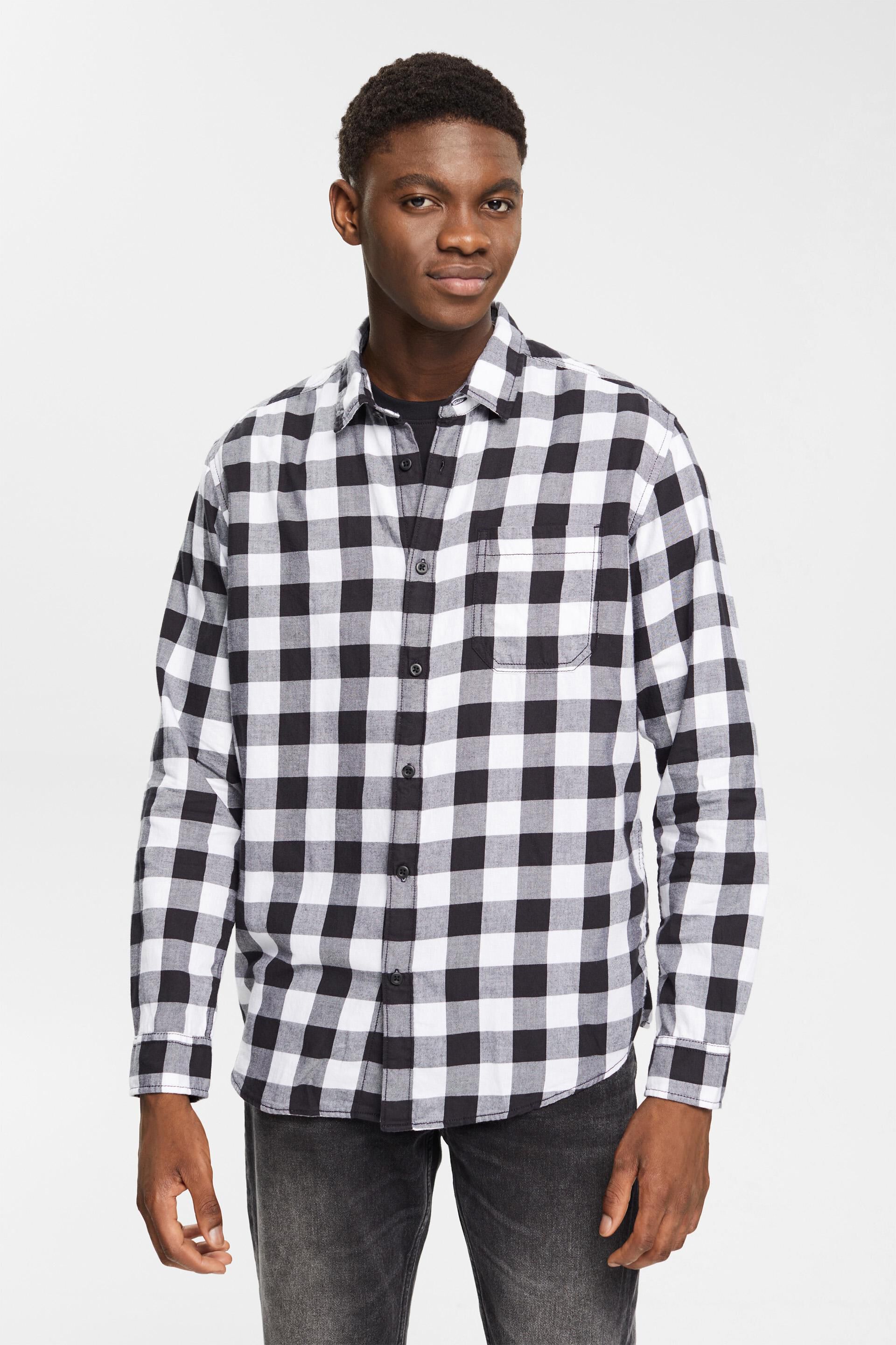 Chemise en flanelle de coton durable à carreaux vichy