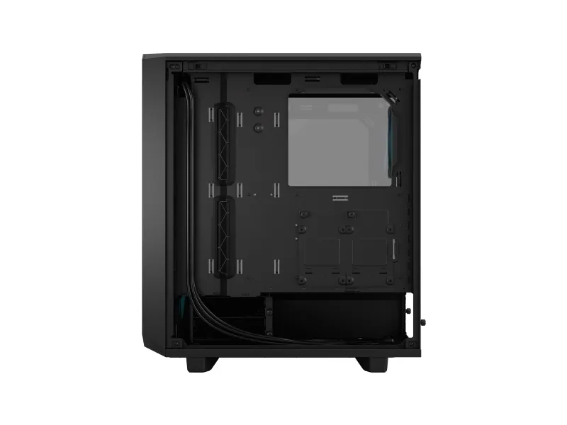 Fractal Design Meshify 2 Compact Lite - Mid tower - ATX - sidepanel med vindue (hærdet glas) - ingen strømforsyning (ATX) - sort TG-lystone - USB/Lyd