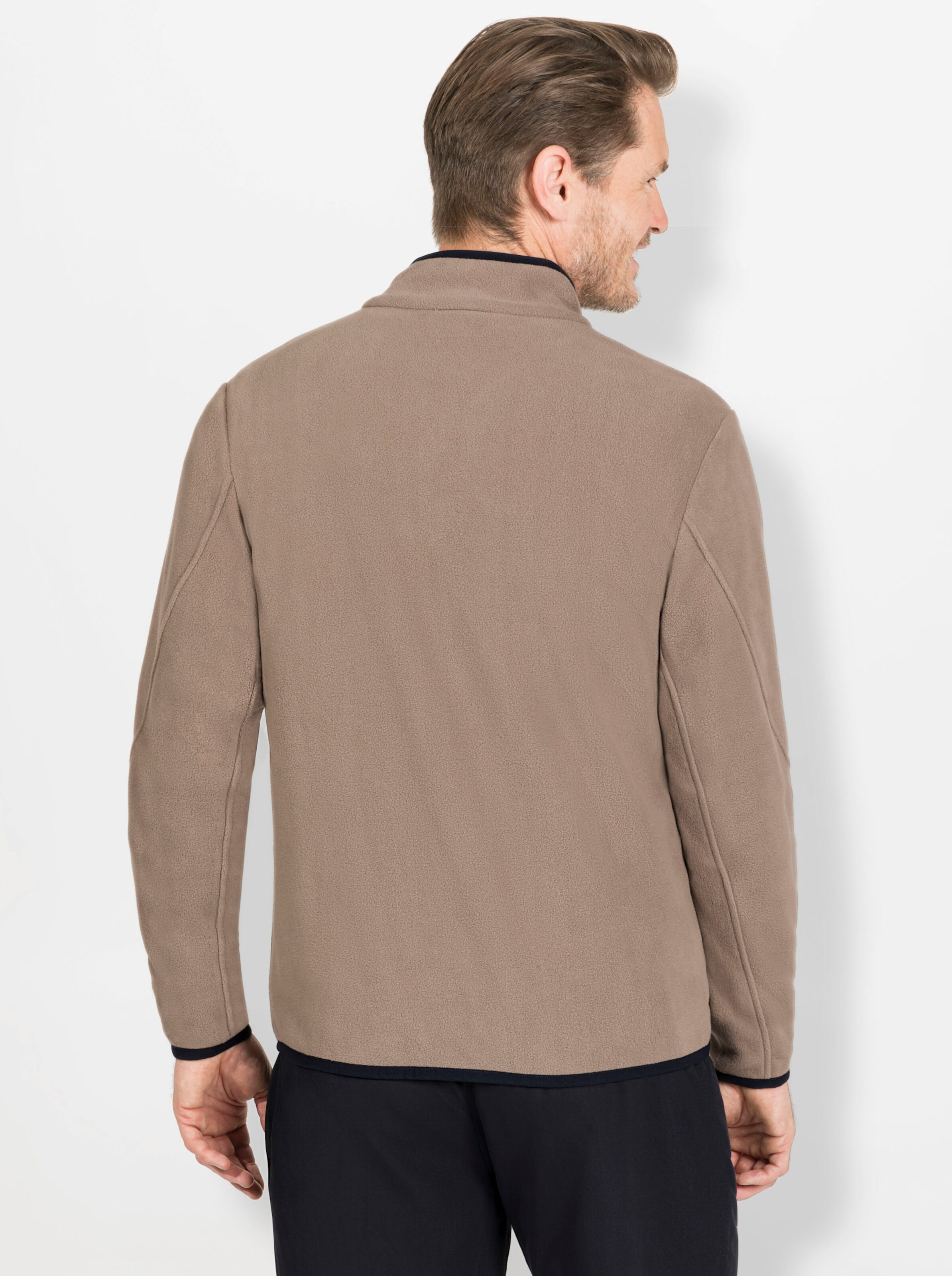 Catamaran Sports Fleece-Jacke in taupe-meliert