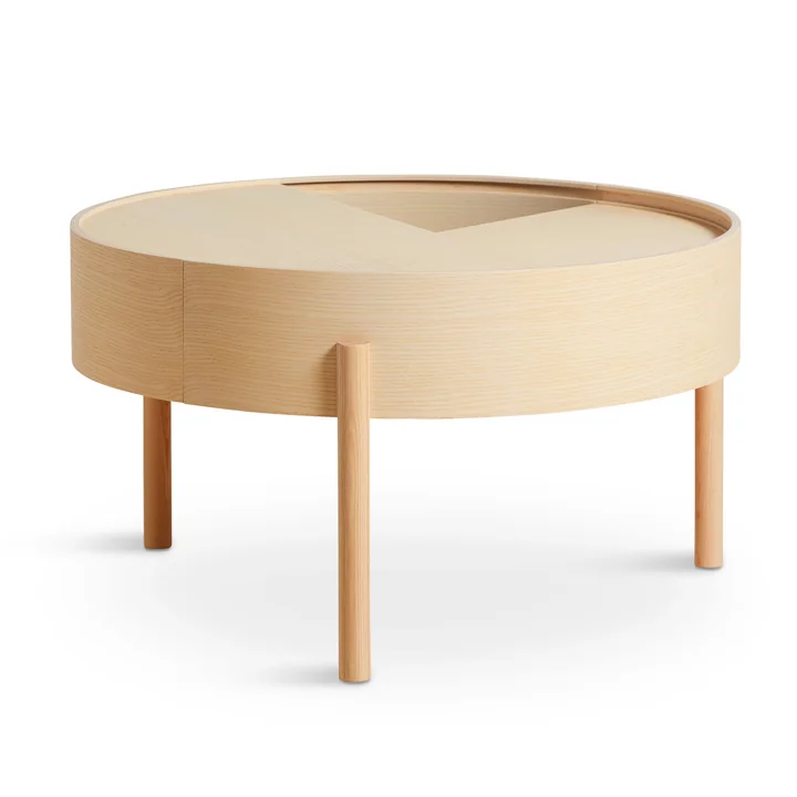 Woud - Arc Couchtisch Ø 66 cm H 38 cm, Eiche geölt
