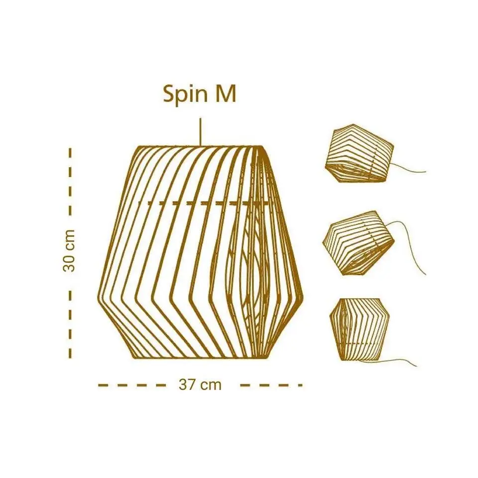 Bomerango Spin M kurken lampenkap medium - Ø 37 cm