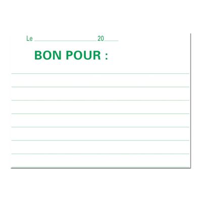 Exacompta - Manifold Carnet Bon pour - 50 dupli - 10,5 x 13,5 cm