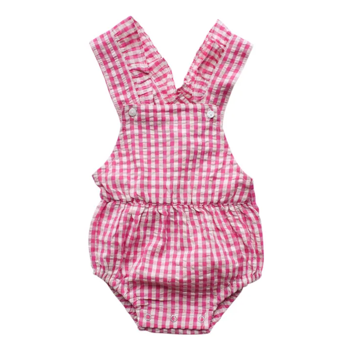 Lililotte Salopette Suzanne Vichy | Rose fuschia