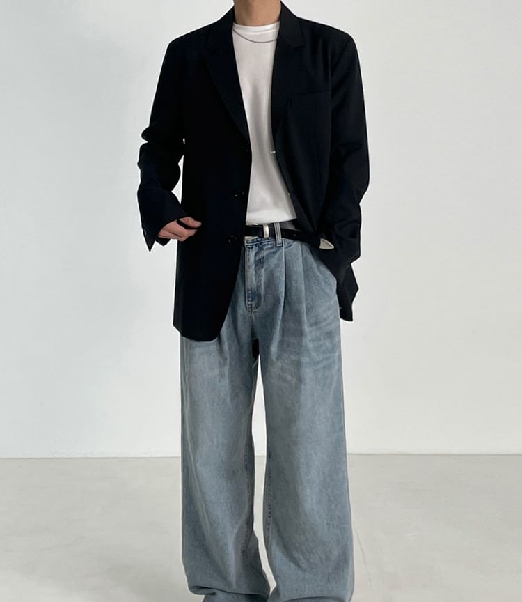 MRCYC - Mid Rise Washed Wide Leg Jeans