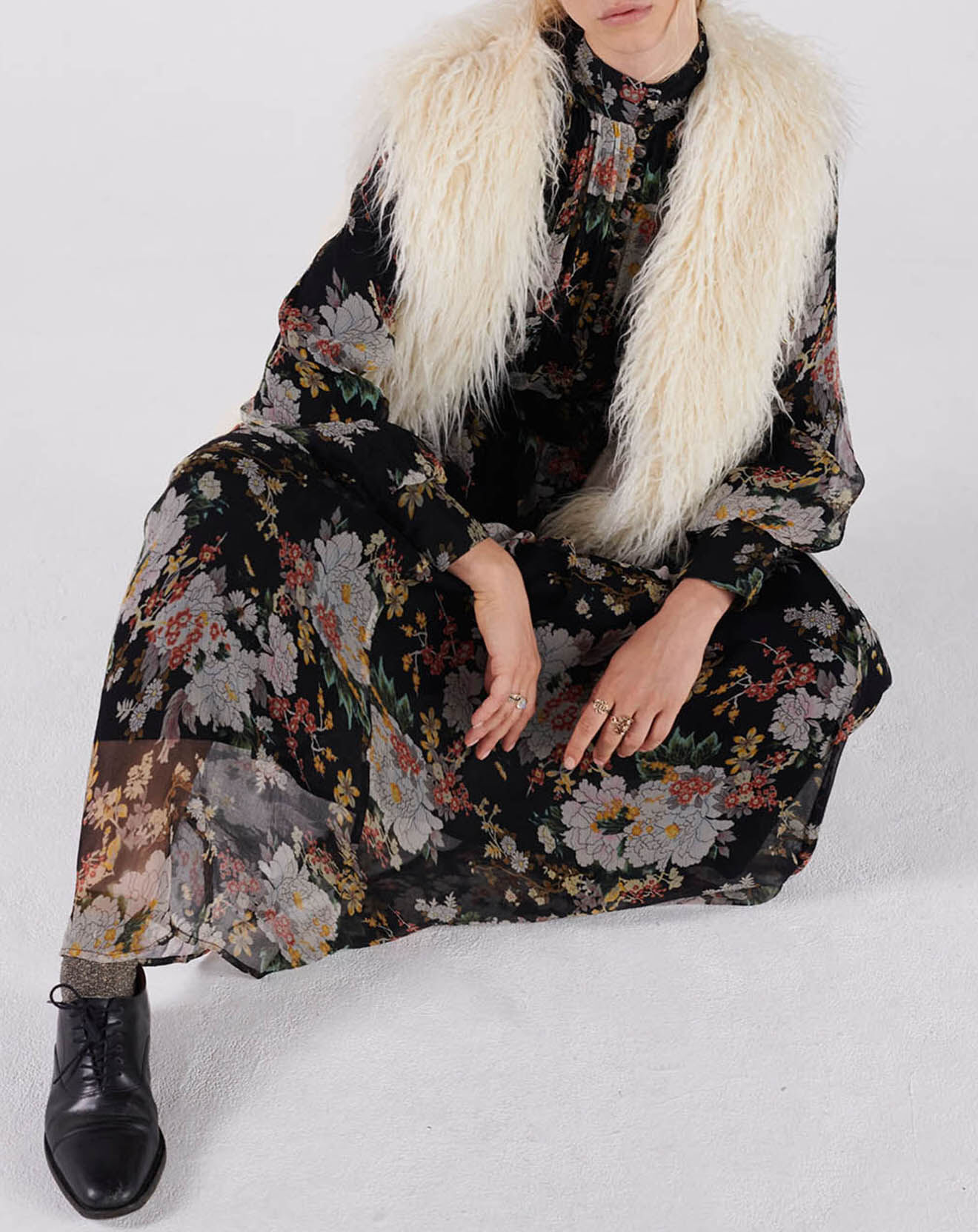Swildens Robe Chiara imprimée noire