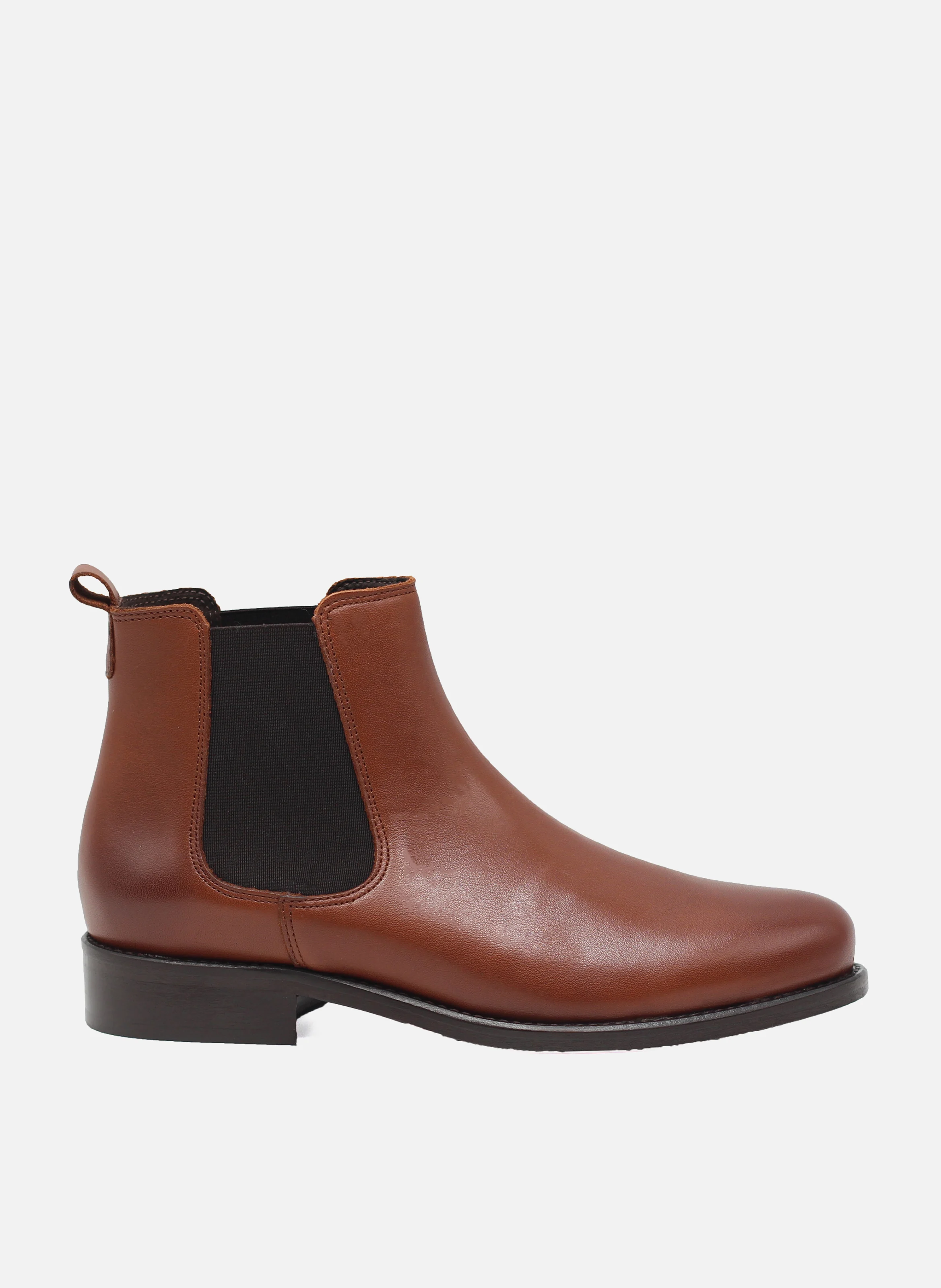 Bottines chelsea cuir lisse | Marron