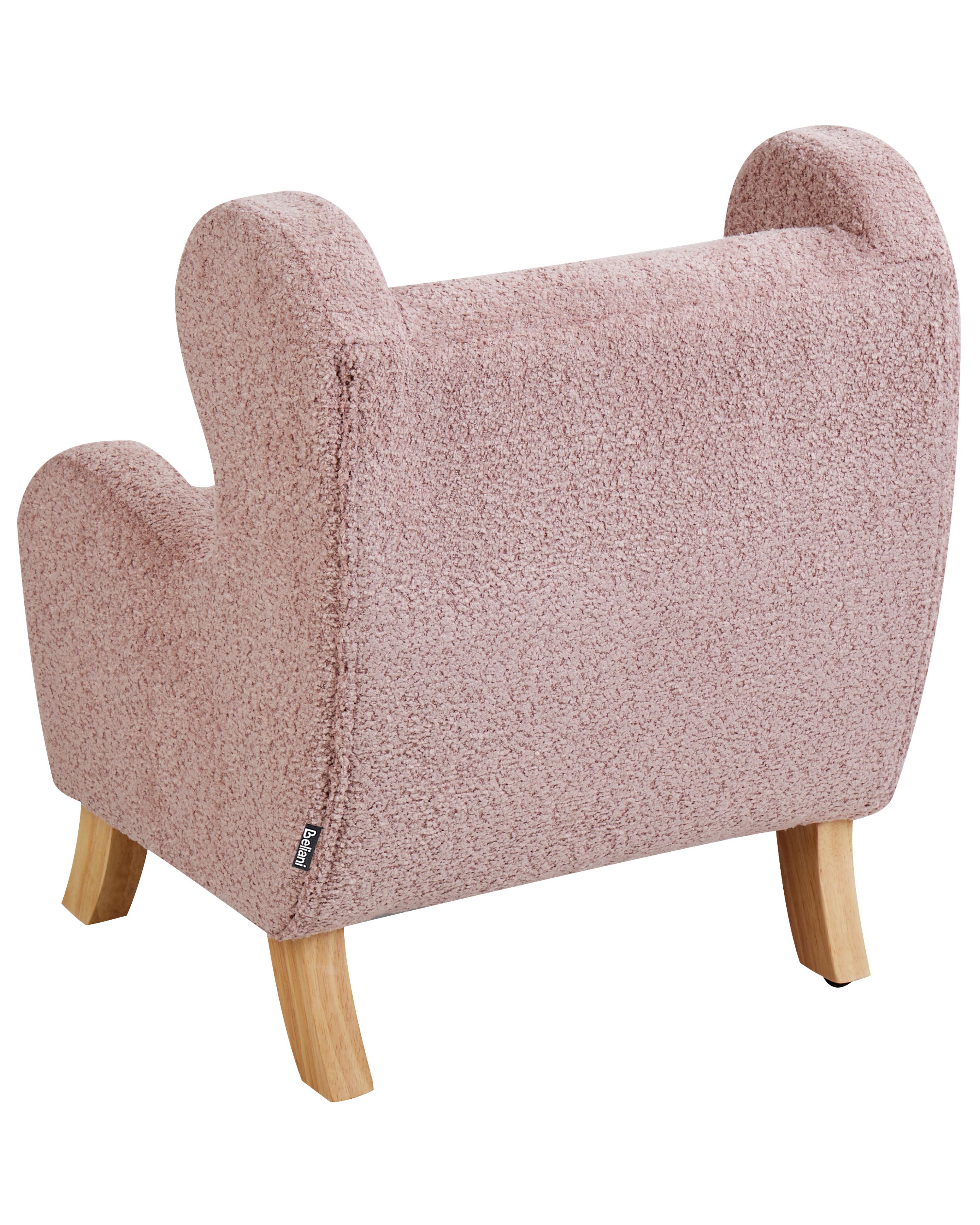 Kinderfauteuil FARUM Bouclé Roze