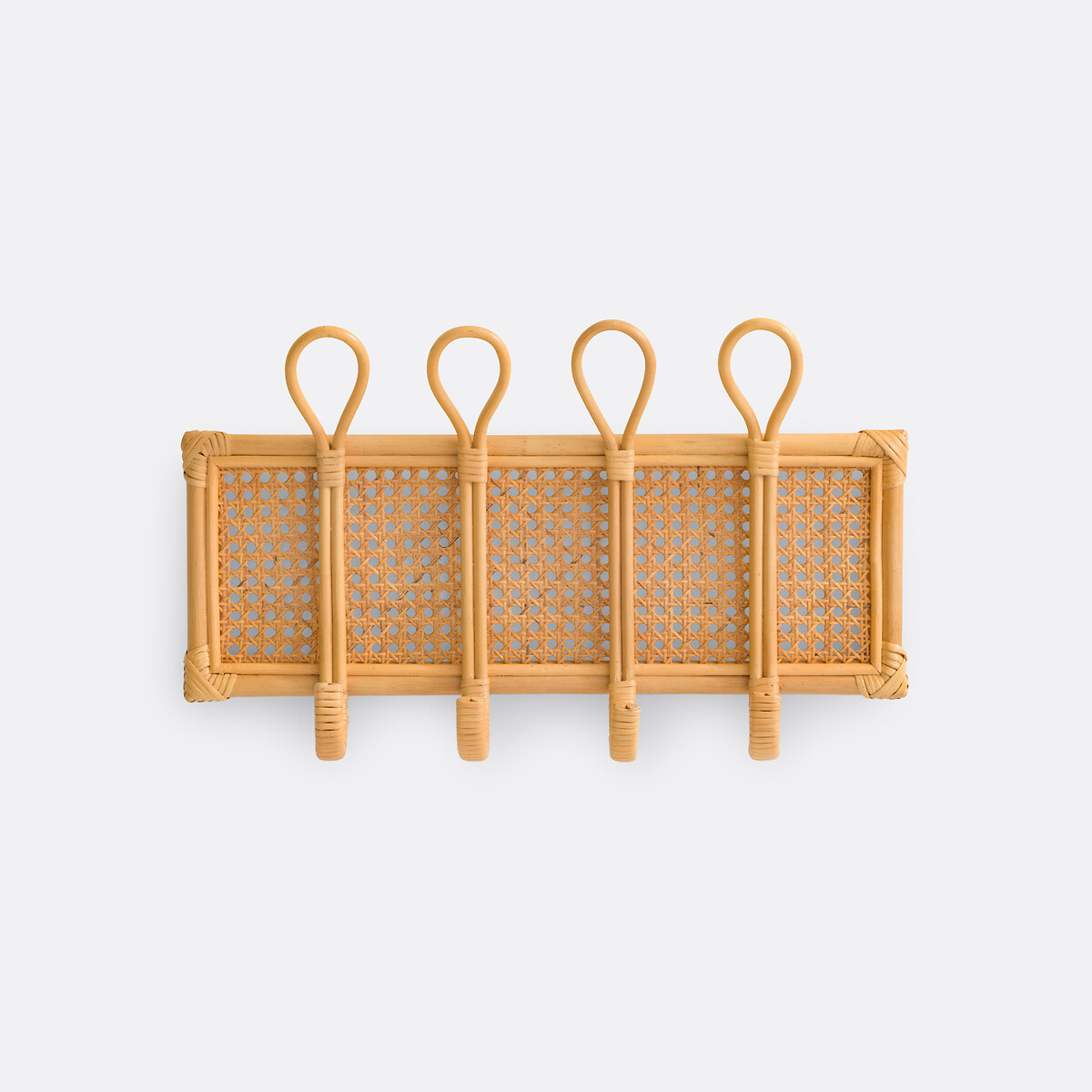 LA REDOUTE INTERIEURS<br>Cabideiro de parede com 4 ganchos em rattan Malu