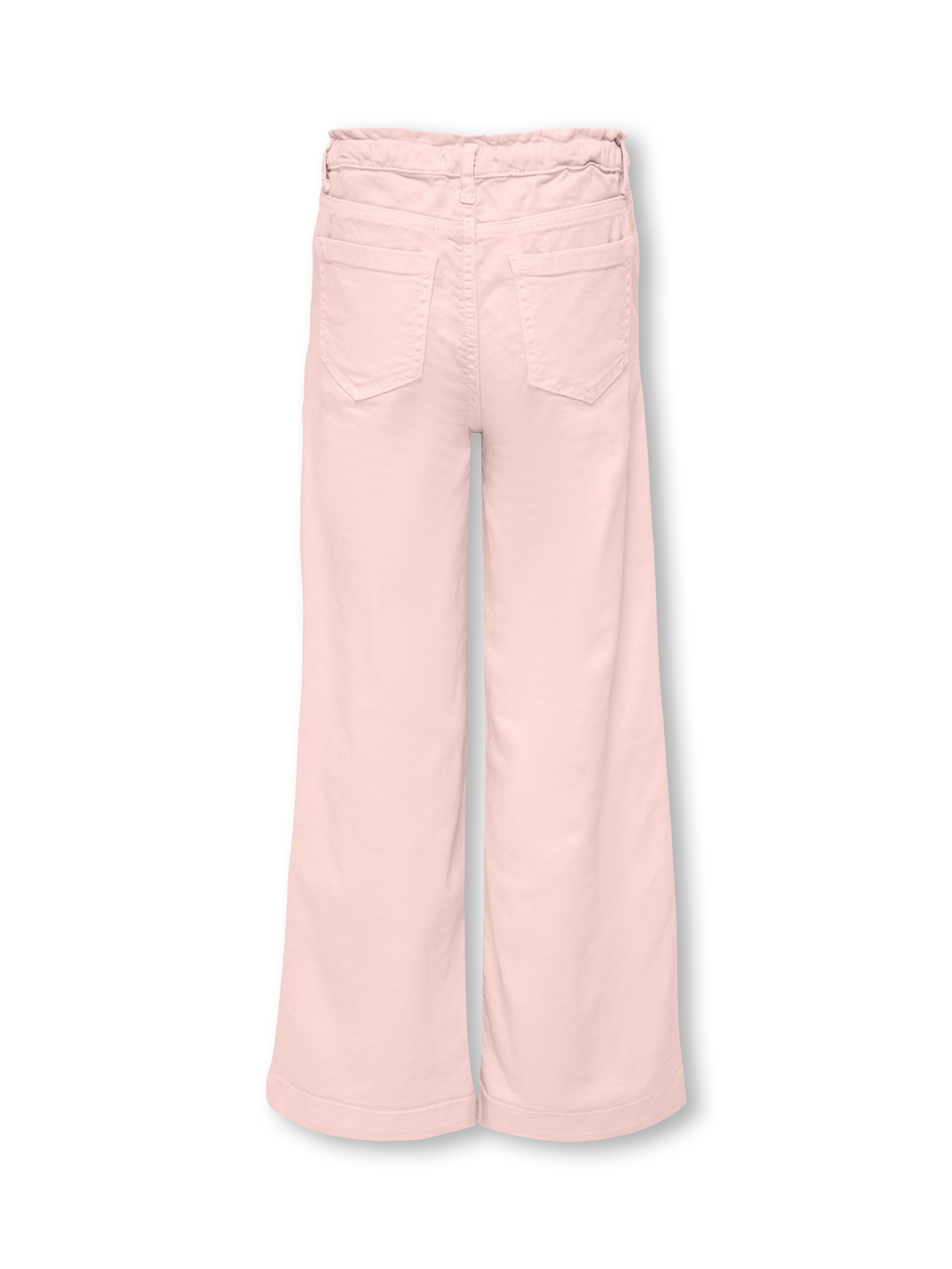 KOGNEW Mittlere Taille Verkürzt Hose mit weitem Beinschnitt Blushing Bride