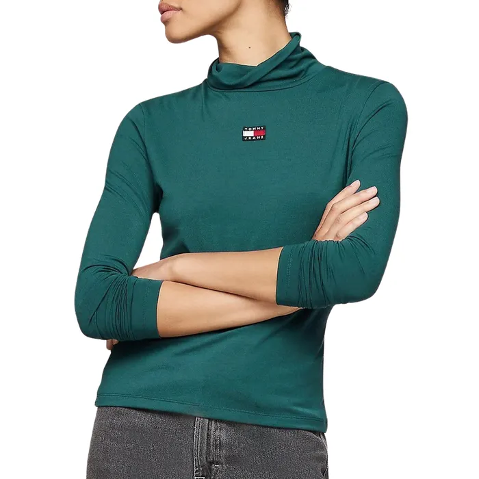 Tommy Hilfiger Slim Badge Mockneck LS Shirt Dames