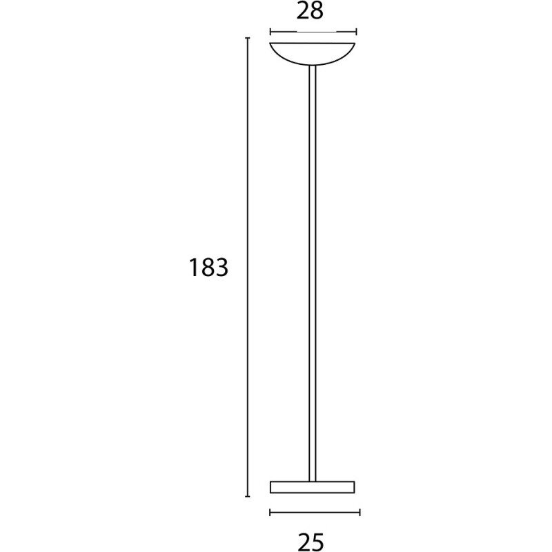 Lampadaire led first unilux prise europe gris métal