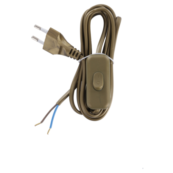 HANDSON eurosnoer goud 2 meter met schakelaar
