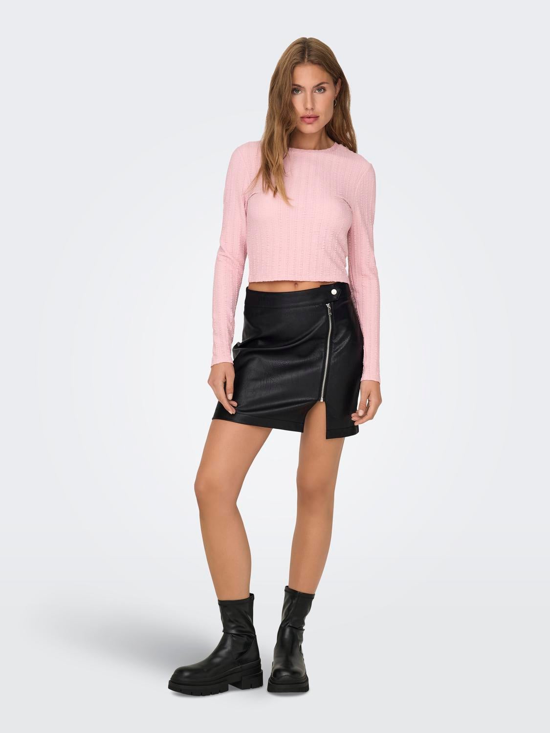 ONLMANILLA Kunstlederrock Black