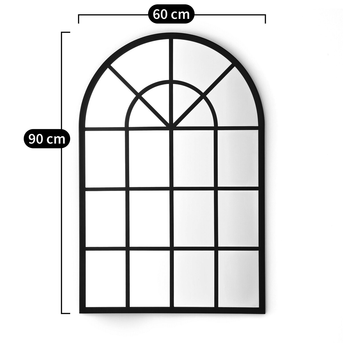 LA REDOUTE INTERIEURS<br>Espelho de janela industrial 60x90 cm, Lenaig