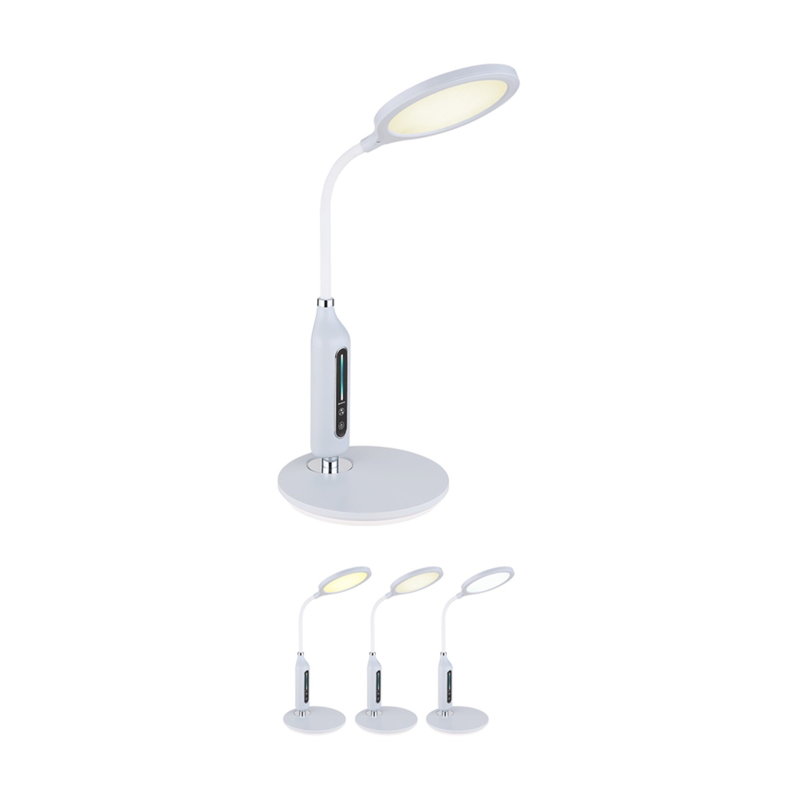 LED-Schreibtischleuchte - grau matt - Flexarm - 40,7 cm