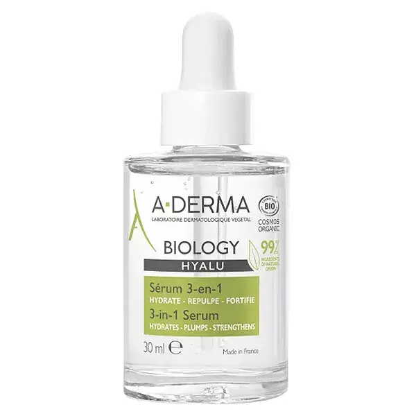 A-Derma Biology Hyalu Sérum Orgânico 3 em 1 30ml