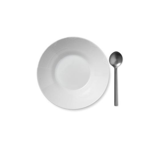 Royal Copenhagen Hvid Elements Dyb Tallerken, Ø25 cm