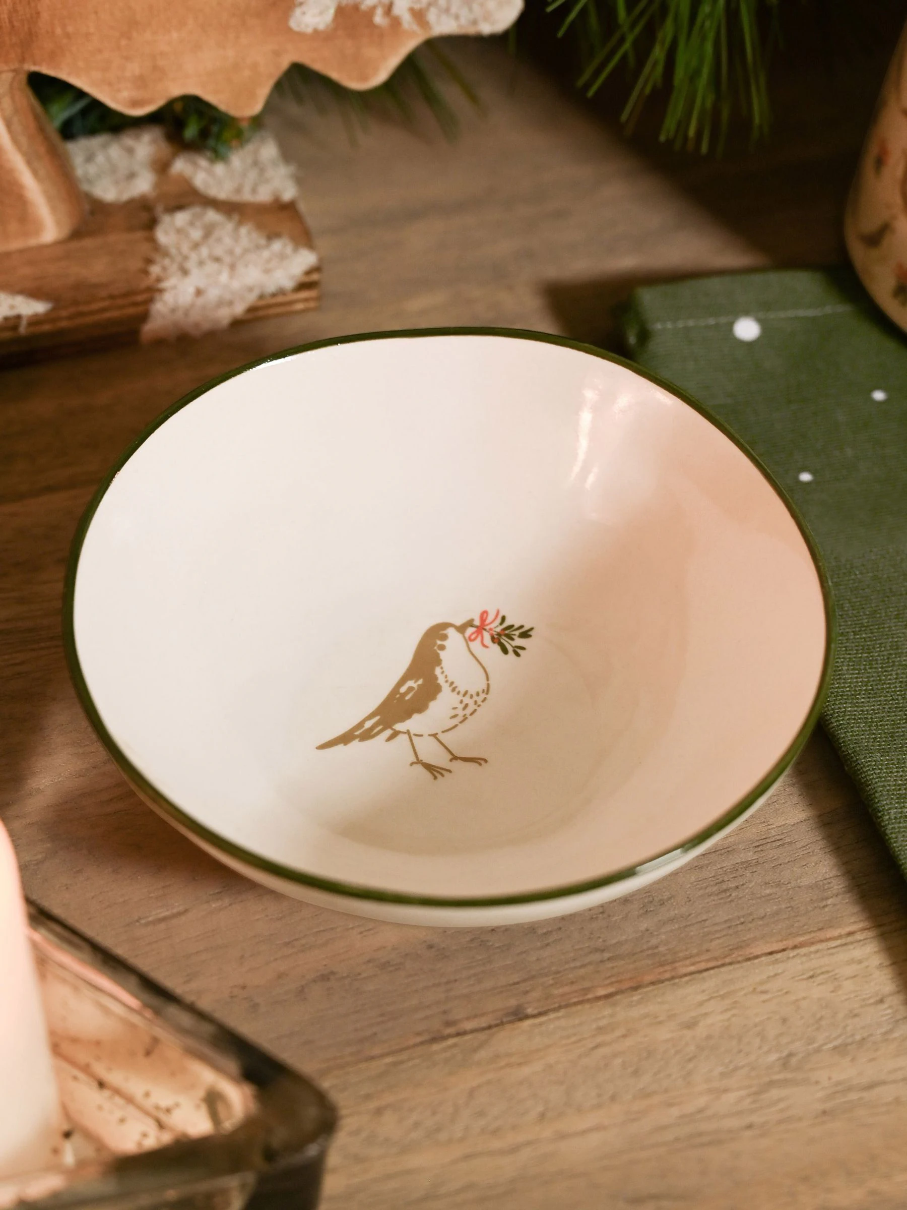 Sophie Allport Robin Stoneware Nibbles Bowl
