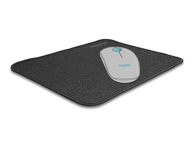 Delock Mausmatte Glitzer Schwarz Delock Mauspad Glitzer-schwarz 300 x 245 mm