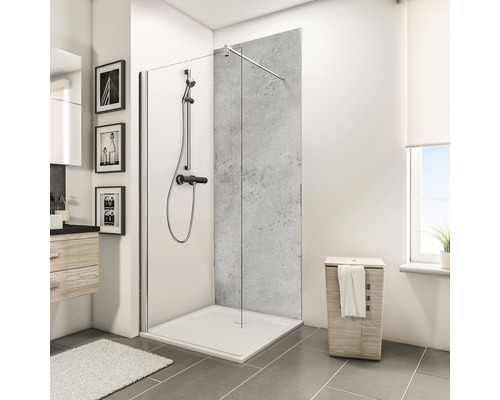 SCHULTE DecoDesign douchewandpaneel, lichte steenlook, hoogglans, 210 x 100 cm, D19010213 702