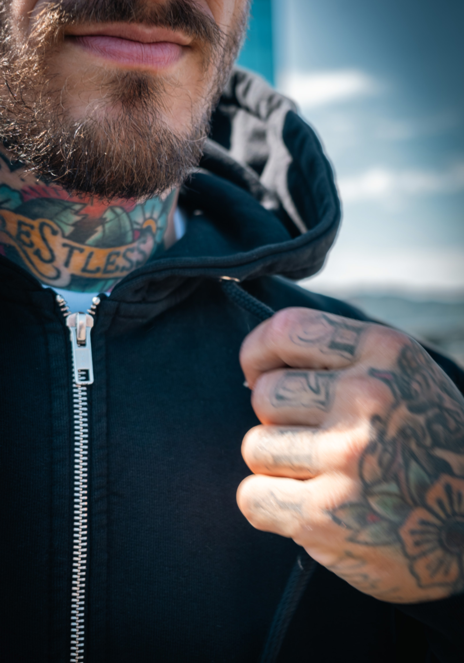 Colorful Standard Zip Hoodie Deep Black