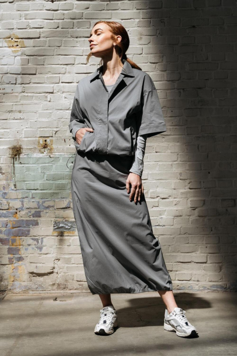 Maicazz grijze dames blouse