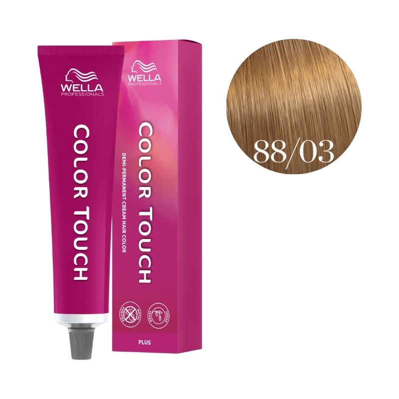 Coloration Color Touch Plus 88/03 Blond Clair Intense Naturel Doré Wella 60ml