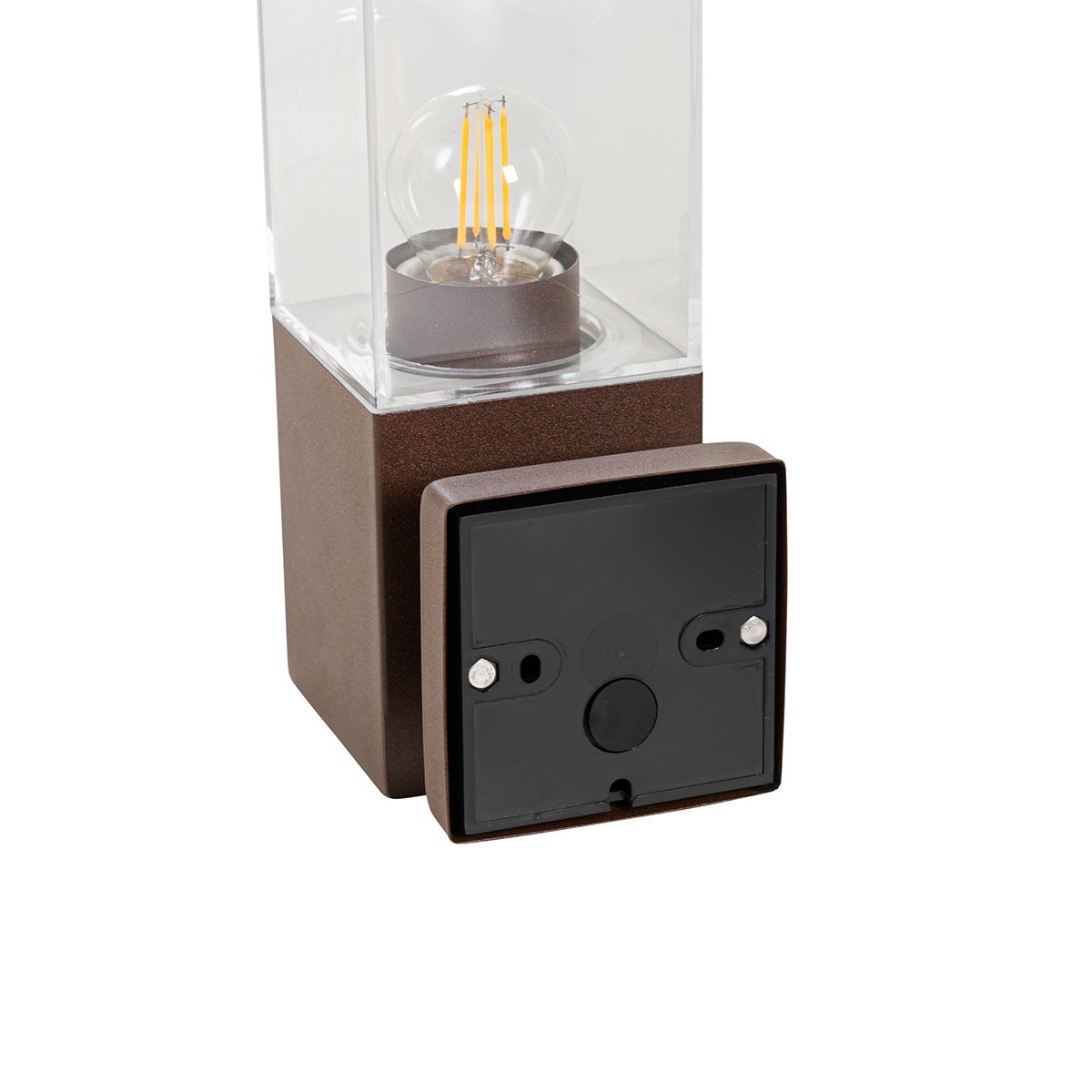 Moderne buiten wandlamp roestbruin - Malios
