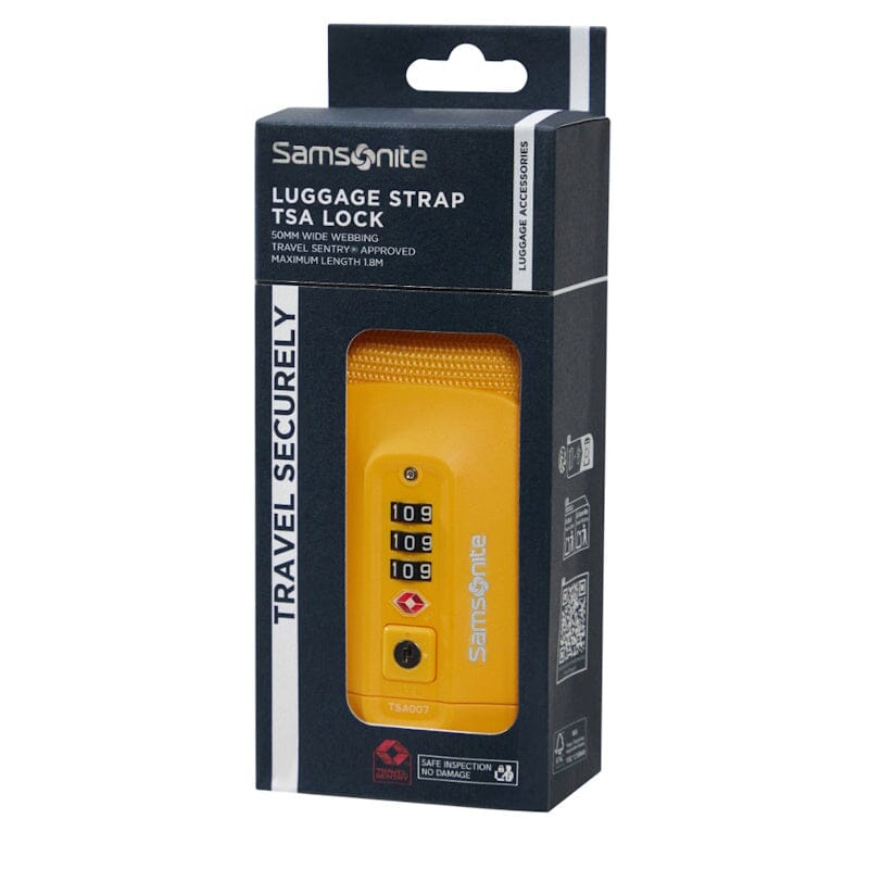 Samsonite TA Revolution Luggage Strap/TSA Lock Yellow