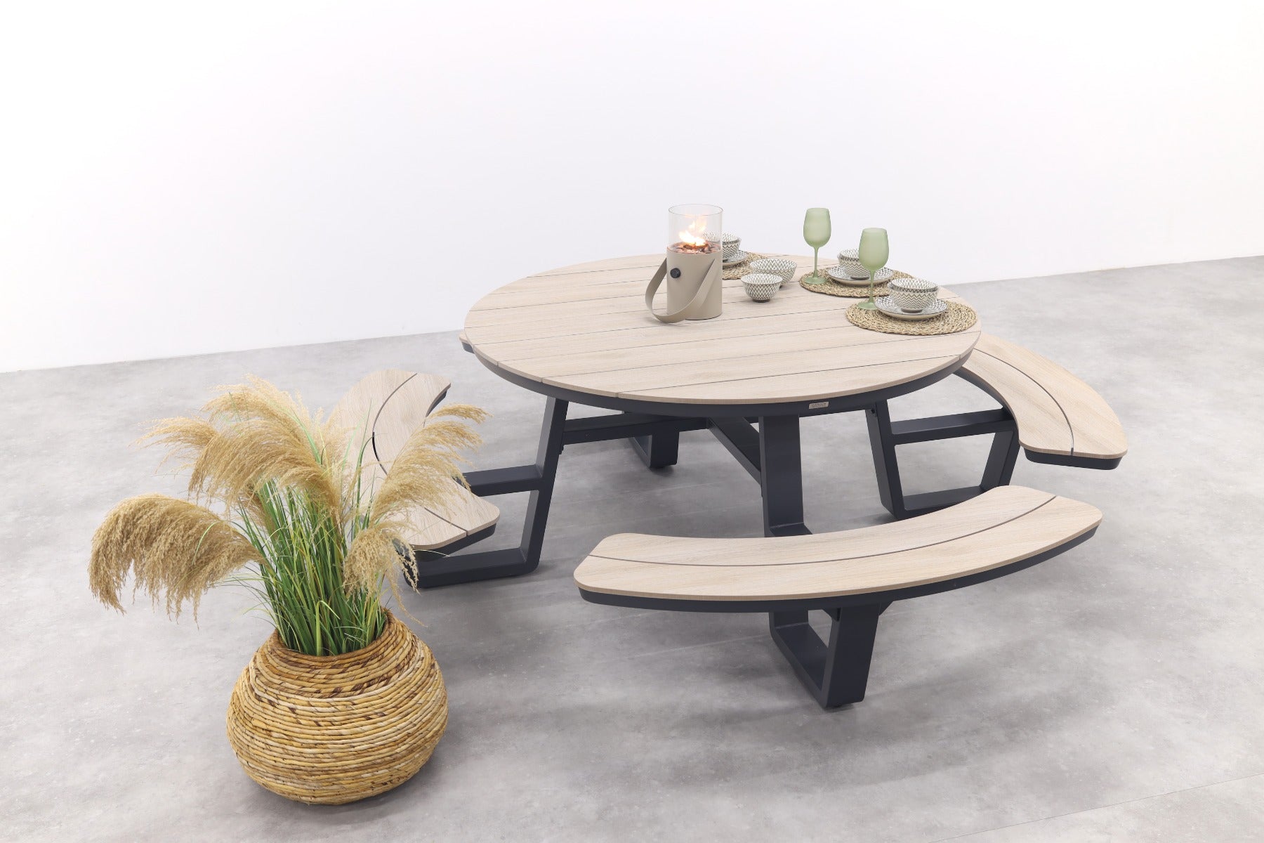 Garden Impressions Sarria picknick set Ã148 x 75 - donker grijs