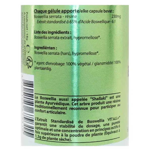 Vit'all+ Boswellia Serrata 230mg 60 cápsulas vegetais