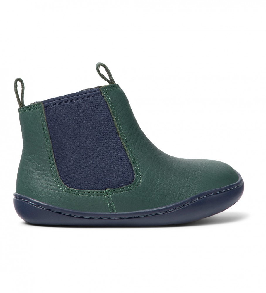 Botas de tornozelo Camper Peu Cami em couro verde