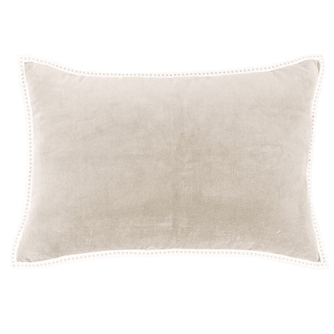 Febronie Housse de coussin velours Ella grège