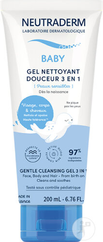 Neutraderm Baby Gel Nettoyant Douceur 3en1 Tube 200ml