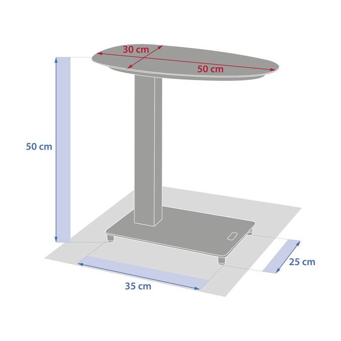 Table d'appoint de jardin ovale VENUZIA Acajou