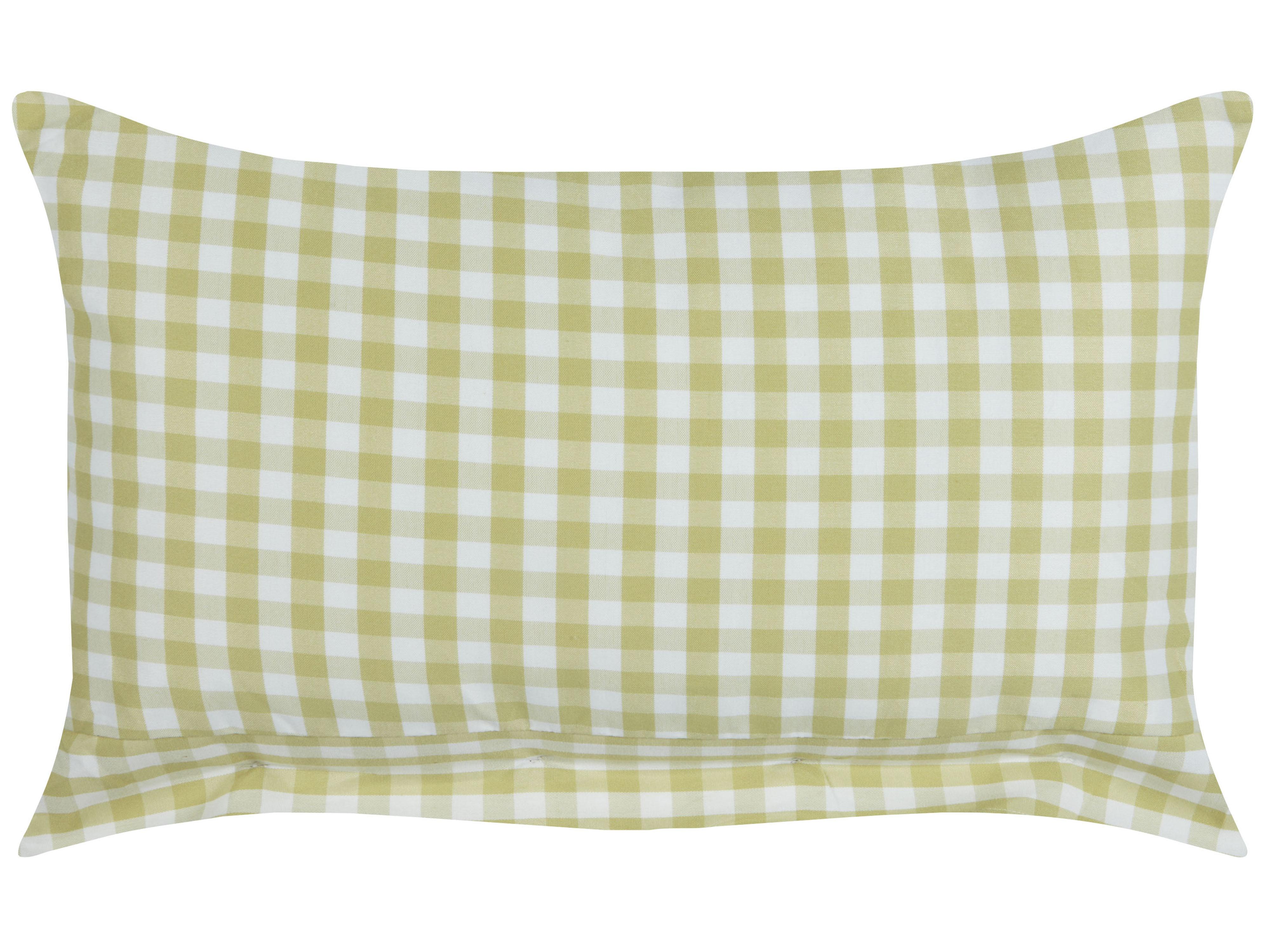 Set van 2 sierkussens TALYA 40 x 60 cm Olijfgroen geblokt patroon