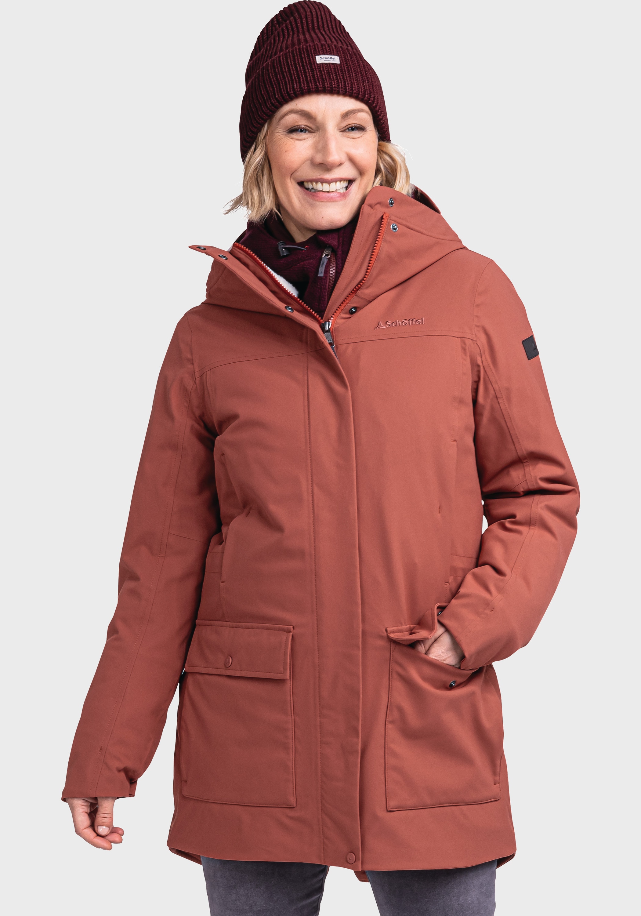 Schöffel Langjacke »Ins. Parka Rotterdam L« mit Kapuze
