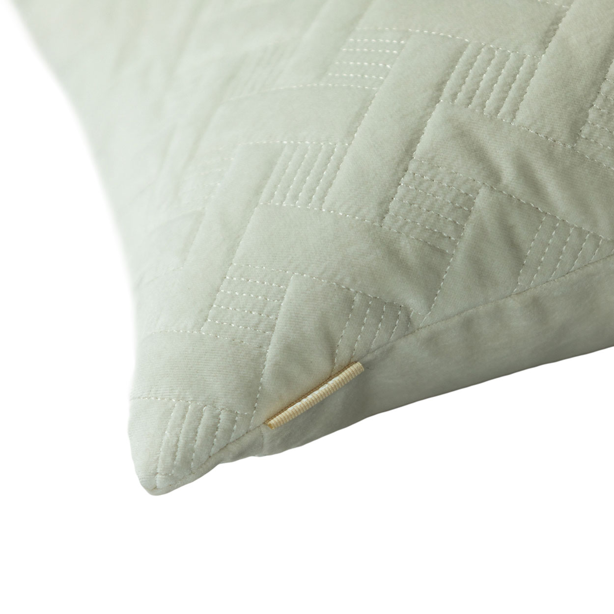 Kussen velours Grids offwhite