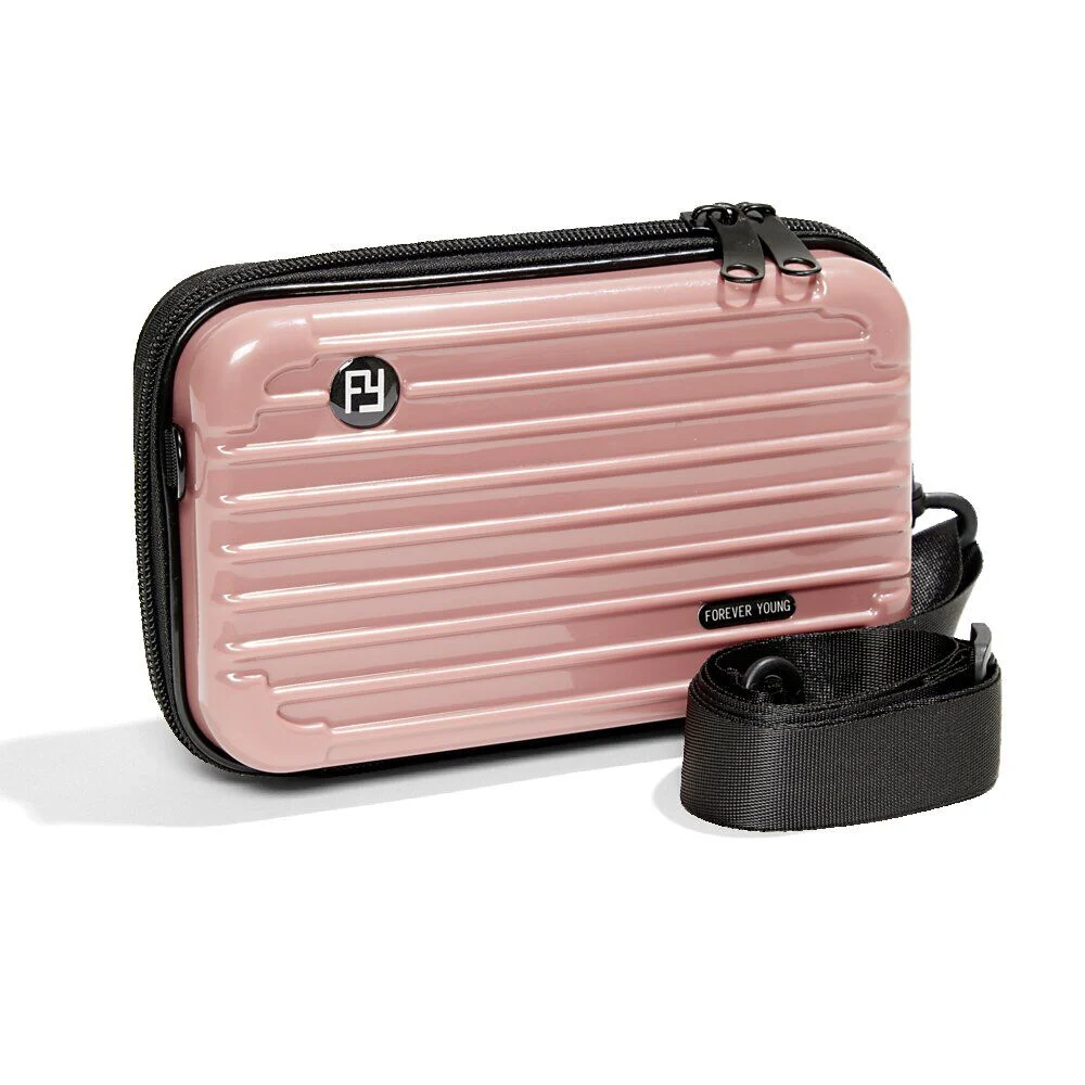 Sac à main valise avec bandoulière amovible noir 18x7xH11cm