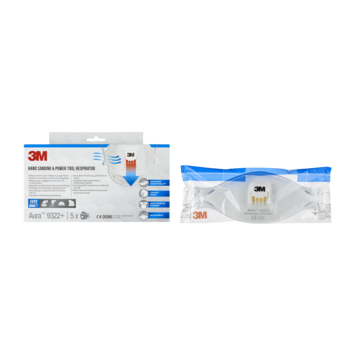 3M Aura stofmasker 9322 FFP2 met ventiel