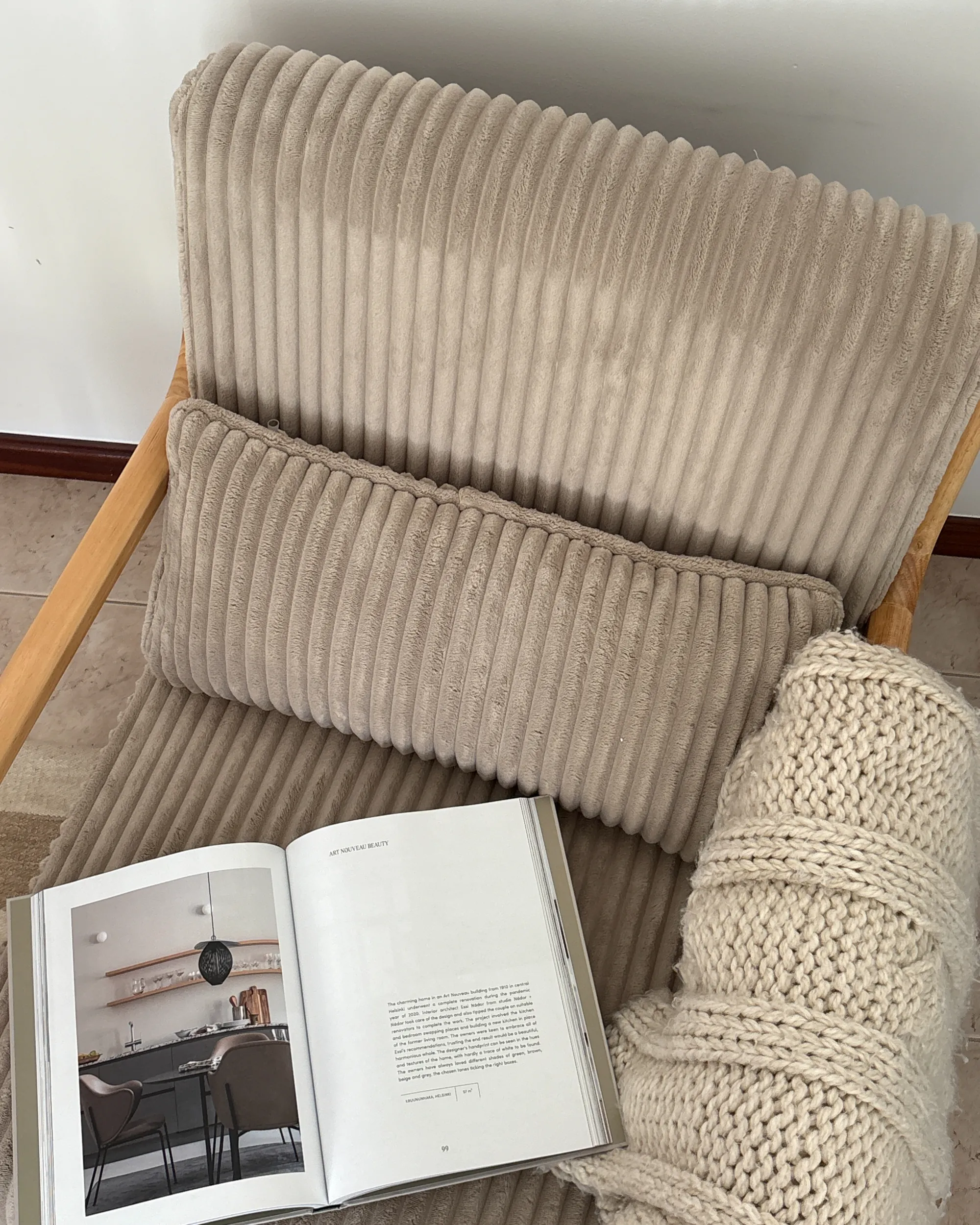 Fauteuil SORSELE Corduroy Beige