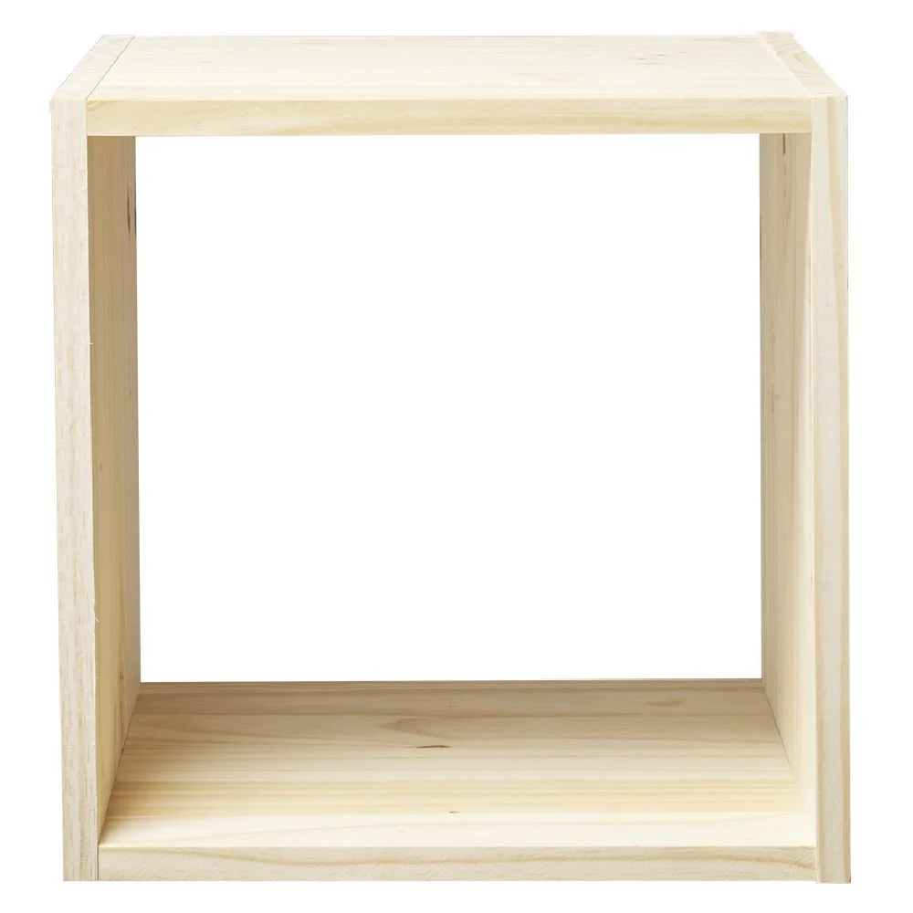 Structure Box Cube 1 case 35x30x35cm pin naturel
