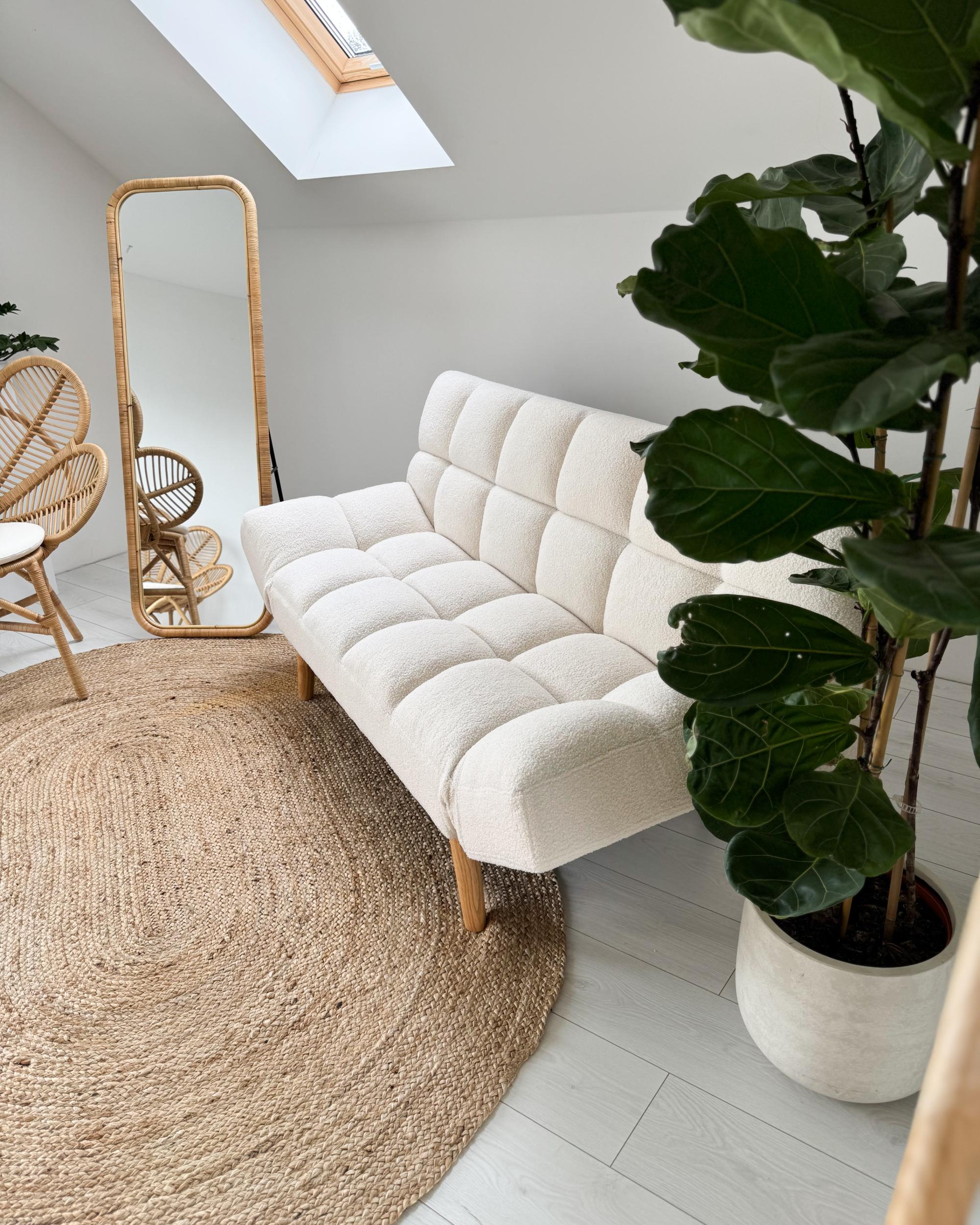 Staande spiegel MALANGE 150 cm Rotan Natuurlijk