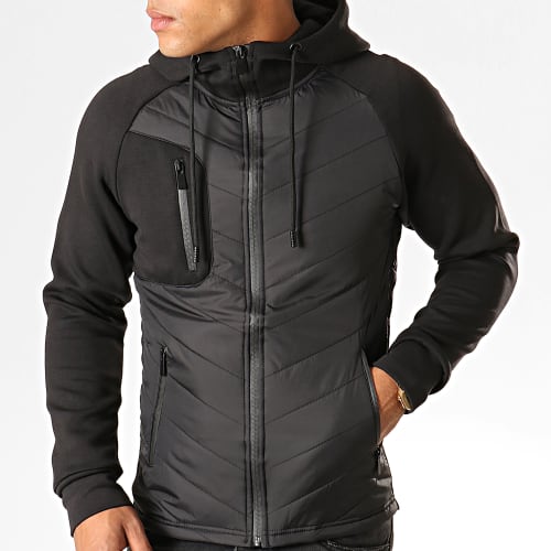 Veste Zippée Super Slim Fit A Capuche TX253 Noir